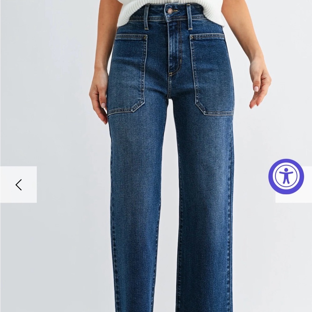 Just Black Women's Frayed Hem Blue Jeans